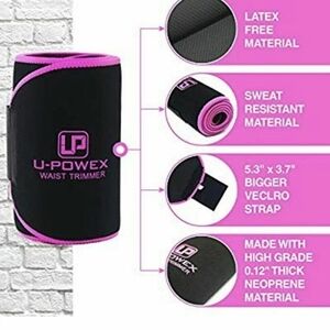 U-Powex Waist Trimmer Belt - Black and Pink